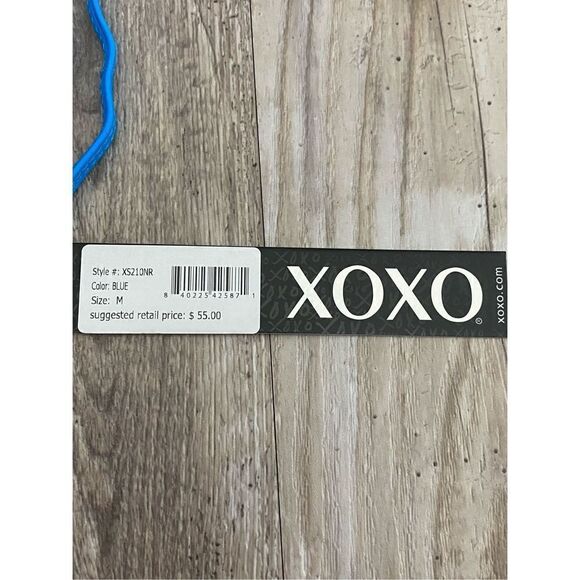 XOXO Bikini Swim Top Padded Blue Women’s Size Medium NWT - Picture 3 of 4